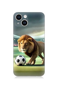 Apple Uyumlu iPhone 13 Mini Gol Atan Aslan Desenli Silikon Kılıf Apple Uyumlu iPhone 13 Mini Gol Atan Aslan Desenli Silikon Kılıf