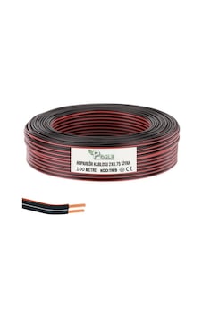 Poke Elektrik Ve Hoparlör Kablosu Kordon 2x0.75 100mt - Siyah
