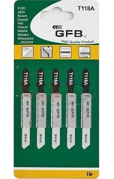 Gfb T118A Dekupaj Ağzı Metal Hss 5 Li Paket Gfb T118A Dekupaj Ağzı Metal Hss 5 Li Paket