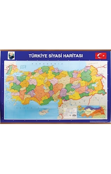 70x100 Cm Türkiye Siyasi + Rulo Fiziki Çıtalı Harita-pan403 70x100 Cm Türkiye Siyasi + Rulo Fiziki Çıtalı Harita-pan403