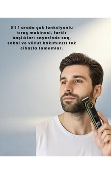 Şarjlı Tıraş Makinesi Ve Bakım Seti 5 Başlık İle 1 - 2 Saat Şarjlı Tıraş Makinesi Ve Bakım Seti 5 Başlık İle 1 - 2 Saat