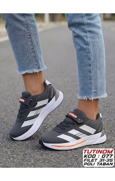 Papucumun Dünyası Tutinom Unisex Çocuk Spor Ayakkabı Kız Ve Erkek Füme - Turuncu
