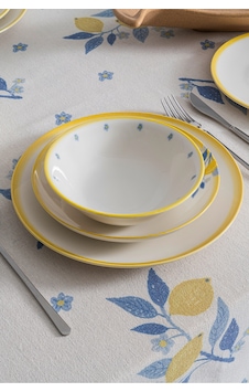 Limon Desenli 12 Kişilik 48 Parça Premium Porselen Yemek Takımı Sarı Limon Desenli 12 Kişilik 48 Parça Premium Porselen Yemek Takımı Sarı