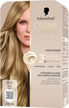 Schwarzkopf Creme Supreme Saç Boyası Koyu Sarı 8-0