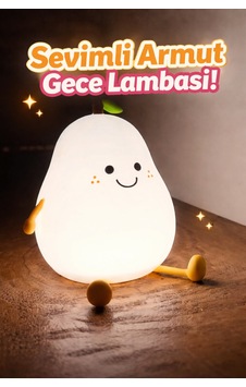 Sevimli Armut Gece Lambası Yumuşak Işık, Çocuk Odası Ve Dekoratif Led Lamba Beyaz Sevimli Armut Gece Lambası Yumuşak Işık, Çocuk Odası Ve Dekoratif Led Lamba Beyaz