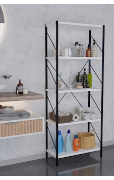 Titan Banyo Rafı Dekoratif Çok Amaçlı Raf Havlu Deterjan Rafı 150x60cm Beyaz Beyaz Titan Banyo Rafı Dekoratif Çok Amaçlı Raf Havlu Deterjan Rafı 150x60cm Beyaz Beyaz