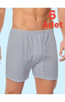 Tezzgelsin Erkek Rahat Kesim 6'lı Pamuklu Külot Boxer Gri Tezzgelsin Erkek Rahat Kesim 6'lı Pamuklu Külot Boxer Gri