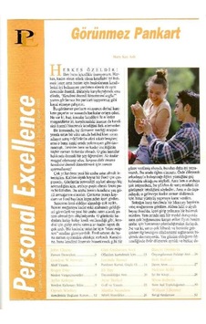 Personal Excellence - Yaşam Rotanızı Keşfedin - Görünmez Pankart - Retro Eski Basım Koleksiyon Şubat 2000 Yıl:1 Sayı:4