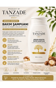 Produkt By Tanzade Argan Keratin Şampuan 300 Ml Onarıcı Ve Güçlendirici Saç Bakım Şampuanı Tüm Saçlar