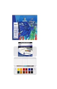Alex Spiralli Suluboya Defteri 300 Gr 12 Yp 15x15 Cm Daler Rowney Aquafine Suluboya Set 12'li Alex Spiralli Suluboya Defteri 300 Gr 12 Yp 15x15 Cm Daler Rowney Aquafine Suluboya Set 12'li