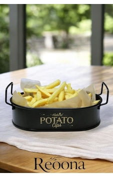 Patato Mini Oval Patates & Cips Sunumluk 21 Cm 1 Adet Siyah Siyah Patato Mini Oval Patates & Cips Sunumluk 21 Cm 1 Adet Siyah Siyah