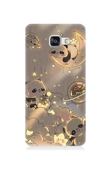 Samsung Galaxy A7 2016 Uyumlu Panda Ve Gezegenler Desenli Silikon Kılıf Samsung Galaxy A7 2016 Uyumlu Panda Ve Gezegenler Desenli Silikon Kılıf