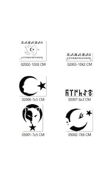 Airbrush Tattoo Azeri Türk Tasarımları Geçici Dövme Şablonu Seti Sadece Desen Airbrush Tattoo Azeri Türk Tasarımları Geçici Dövme Şablonu Seti Sadece Desen