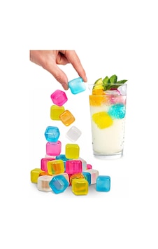 Buz Küpü 15 Adet Plastik Buz Küpü Soğutucu Çok Renkli Buz Küpü 15 Adet Plastik Buz Küpü Soğutucu Çok Renkli
