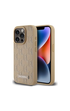 Apple Uyumlu iPhone 15 Pro Max Kılıf Karl Lagerfeld Lisanslı Magsafe Şarj Özellikli Kl Yazılı Hot Stamp Krem Apple Uyumlu iPhone 15 Pro Max Kılıf Karl Lagerfeld Lisanslı Magsafe Şarj Özellikli Kl Yazılı Hot Stamp Krem