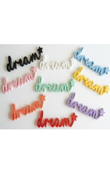 Dream Yazılı Yıldızlı Dekoratif Duvar & Raf Süsü Modern Masaüstü Dekor Turkuaz Dream Yazılı Yıldızlı Dekoratif Duvar & Raf Süsü Modern Masaüstü Dekor Turkuaz
