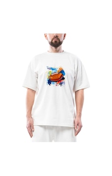 Amerikan Futbol Topu Oversize Beyaz Tişört Amerikan Futbol Topu Oversize Beyaz Tişört