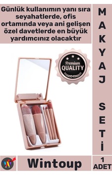 Makyaj Profesyonel Taşınabilir Kompakt Kutulu Yumuşak Kıllı Kozmetik Aynalı Şık Makyaj Fırçası Seti Makyaj Profesyonel Taşınabilir Kompakt Kutulu Yumuşak Kıllı Kozmetik Aynalı Şık Makyaj Fırçası Seti