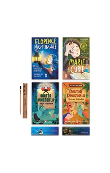 Timaş Çocuk Keşiflerle Dünya Tarihi Doktor Dinozorla Ateşe Yazıya Yolculuk Haydi Kurtaralım Dünyayı Set 4 Kitap