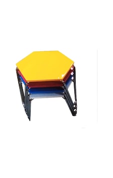 Zigon Osm Petek Model Metal Nikelaj V Ayak Çok Renkli Tabla Itina (322080046)