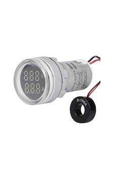 Beyaz Voltmetre + Ampermetre Ac12-500v 0-100a 22 Mm Beyaz Voltmetre + Ampermetre Ac12-500v 0-100a 22 Mm