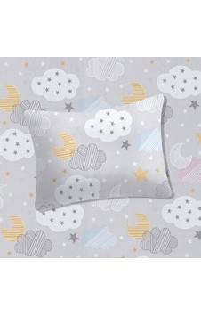 %100 Pamuklu Bebek Lastikli Çarşaf 70x130+20 Bebek Yastık Kılıfı 35x45 Gri-beyaz %100 Pamuklu Bebek Lastikli Çarşaf 70x130+20 Bebek Yastık Kılıfı 35x45 Gri-beyaz