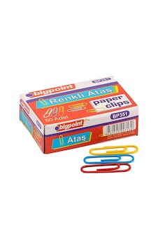 Bigpoint Renkli Ataş No:3 (28mm) 10'lu Kutu Bigpoint Renkli Ataş No:3 (28mm) 10'lu Kutu