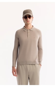 Avva Erkek Vizon Polo Yaka Düğmeli Soft Touch Dokulu Triko Regular Fit Kazak A52y5030 Avva Erkek Vizon Polo Yaka Düğmeli Soft Touch Dokulu Triko Regular Fit Kazak A52y5030