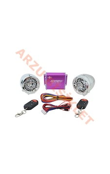 Motosiklet Alarm Seti [Bluetooth] [M - R] Siyah Hoparlör Lü