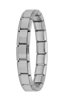 Unisex Italyan Charm Bileklik Paslanmaz Çelik Bileklik Gümüş