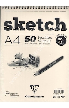 Clairefontaine Esquisse Ivory Sketch - A4 90gr 50 Yaprak Kısa Kenarı Spiralli
