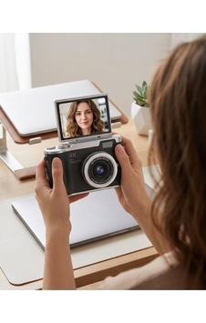 Kompakt 4k Dijital Kamera 48 Mp Sensör 8x Zoom Flip Ekran Vlog Ve Selfie Uyumlu Renk Kompakt 4k Dijital Kamera 48 Mp Sensör 8x Zoom Flip Ekran Vlog Ve Selfie Uyumlu Renk