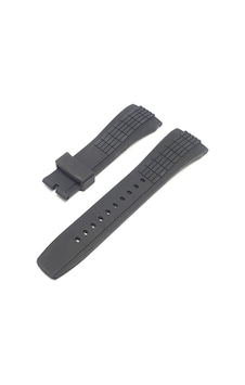 Seiko Velatura Uyumlu Slikon Saat Kordonu - Siyah
