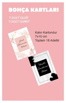 Gelin Damat Bohçası Kartları, 7x10 Cm Gelin Çeyiz Bohça Kartı 9 G Gelin Damat Bohçası Kartları, 7x10 Cm Gelin Çeyiz Bohça Kartı 9 G