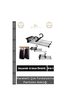 Özel Üretim Dayanıklı Dolap Organizer Hareketli Çok Fonksiyonlu Pantolon Askılığı 5 In 1 Çok Renkli