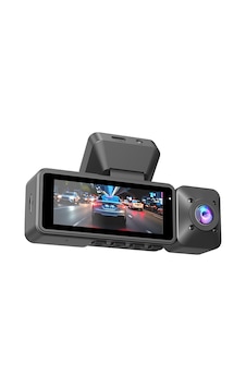 Lenyes Ldr101 4k Ultra Hd Wifi Destekli Akıllı Ön Ve Arka Araç İçi Kamera Siyah
