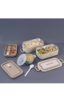 Aryıldız Bento Lunch Box Beige 2000 Ml Ve Sosluk Bej Aryıldız Bento Lunch Box Beige 2000 Ml Ve Sosluk Bej
