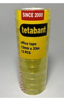 Tetabant 12 Mm X 33 M Kırtasiye Bandı-12'li Set