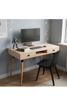 Mobenta Modest Desk: Masif Çalışma & Laptop Masası 2 Çekmece 1 Bölme - 120x60 Bz Krem Mobenta Modest Desk: Masif Çalışma & Laptop Masası 2 Çekmece 1 Bölme - 120x60 Bz Krem