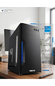 Mod Gaming Vento MB-O14B i5-14400F 16 GB 512 GB SSD 2 GB GT730 W11P Masaüstü Bilgisayar Mod Gaming Vento MB-O14B i5-14400F 16 GB 512 GB SSD 2 GB GT730 W11P Masaüstü Bilgisayar