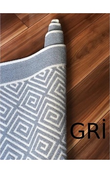 Alize Yıkanabilir Bukle Pamuklu Kilim Labirent Gri