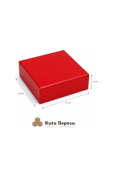 12x12x3 Cm Tam Kapaklı, Selefonlu Ve Süngerli Takı Kutusu - Kırmızı Demonte 50 Adet 12x12x3 Cm Tam Kapaklı, Selefonlu Ve Süngerli Takı Kutusu - Kırmızı Demonte 50 Adet