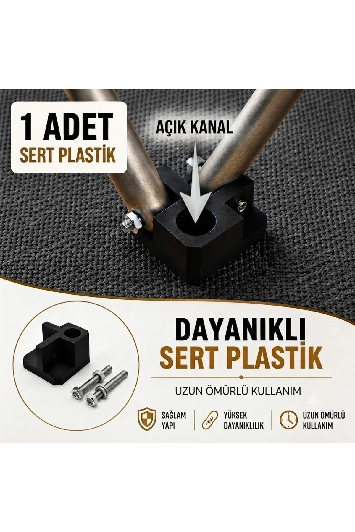 Açık Kanallı Katlanır Kamp Sandalye Ve Masa Plastik Ayak Bağlantı Aparatı 1 Adet Mat Siyah Açık Kanallı Katlanır Kamp Sandalye Ve Masa Plastik Ayak Bağlantı Aparatı 1 Adet Mat Siyah