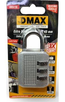 Ekstra Güçlü 40mm Asma Kilit Dmx4196 Gümüş Renk Ekstra Güçlü 40mm Asma Kilit Dmx4196 Gümüş Renk