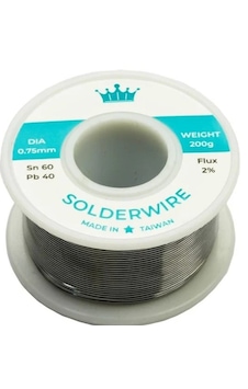 200 Gr 60/40 0,75 Mm Lehim Teli Taıwan Malı 200 Gr 60/40 0,75 Mm Lehim Teli Taıwan Malı