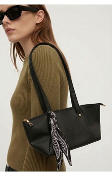 B&t Bujiteri The Tote Bag Fularlı Omuz Çantası Siyah Siyah B&t Bujiteri The Tote Bag Fularlı Omuz Çantası Siyah Siyah