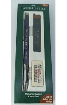 Faber Grip 1345 Mavi 0.5mm Kalem-silgi-uç Mavi Faber Grip 1345 Mavi 0.5mm Kalem-silgi-uç Mavi