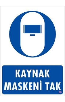 Kk Maskesi Uyarı Levhası 25x35 Kod:20