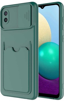 Galaxy A02 Kılıf Zore Kartix Kapak Koyu Yeşil Galaxy A02 Kılıf Zore Kartix Kapak Koyu Yeşil