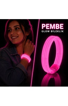 Mey İthalat Pembe Kalın Glow Bileklik Kırılarak Yanan Parti Ve Festival Bilekliği " Mey İthalat Pembe Kalın Glow Bileklik Kırılarak Yanan Parti Ve Festival Bilekliği "